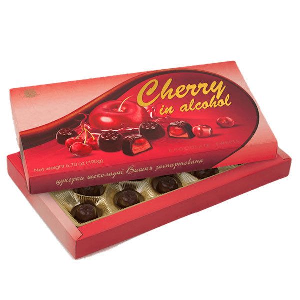 Candy Gift Box Cherry in Spirit – 6.35 oz (180gr)